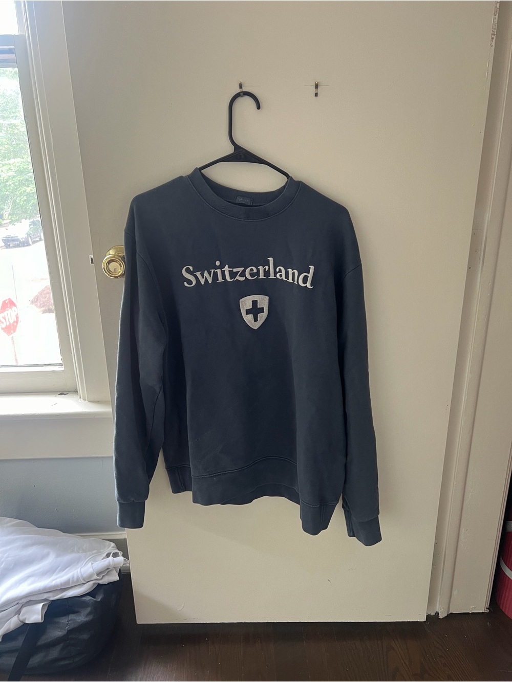 Brandy Melville Switzerland embroidered Crewneck Sweatshirt
